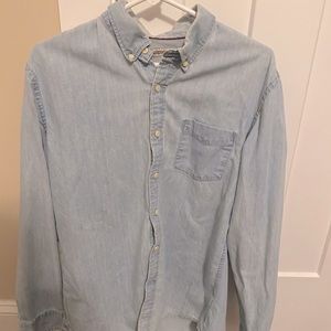 Men's Slim-Fit Long-Sleeve Denim Shirt